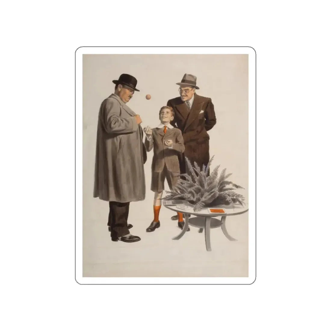 The Saturday Evening Post story illustration (Magazine Illustration) STICKER Vinyl Die-Cut Decal White Die-Cut 3 Inch - The Sticker Space