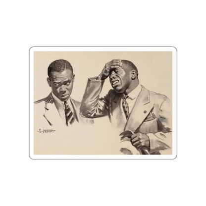 The Saturday Evening Post story illustration, November 12, 1938 (Magazine Illustration) STICKER Vinyl Die-Cut Decal White Die-Cut 2 Inch - The Sticker Space