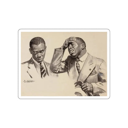 The Saturday Evening Post story illustration, November 12, 1938 (Magazine Illustration) STICKER Vinyl Die-Cut Decal White Die-Cut 5 Inch - The Sticker Space