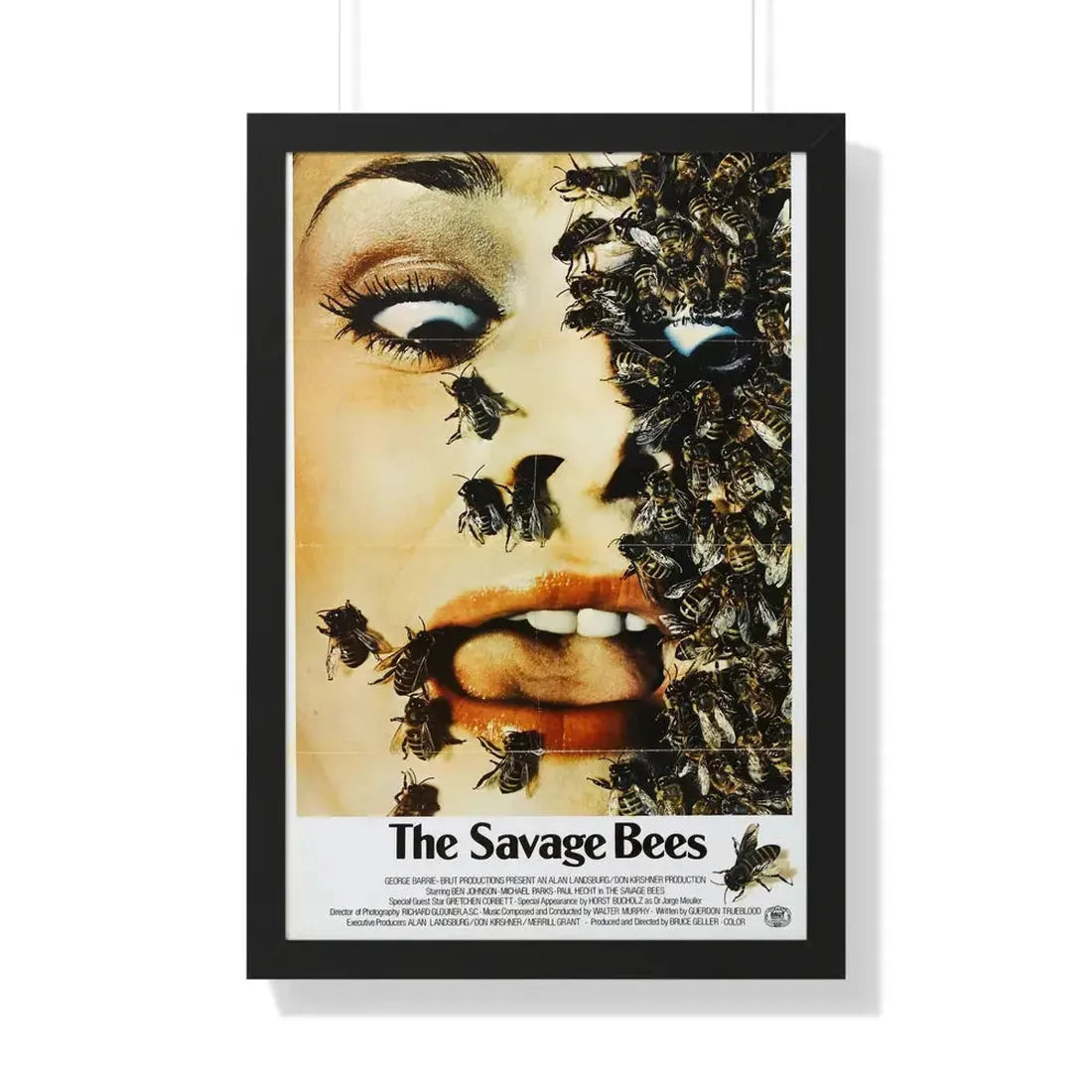 THE SAVAGE BEES 1976 - Framed Movie Poster 20" x 30" Black - The Sticker Space