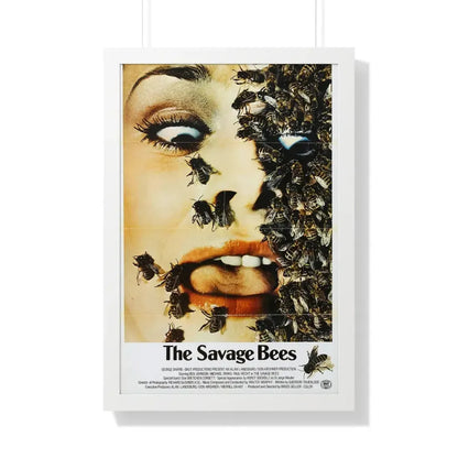 THE SAVAGE BEES 1976 - Framed Movie Poster 20" x 30" White - The Sticker Space