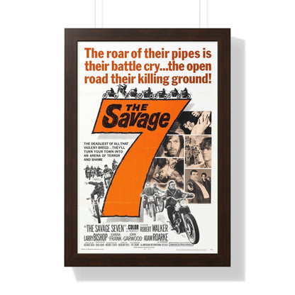 THE SAVAGE SEVEN 1968 - Framed Movie Poster-16″ x 24″-The Sticker Space