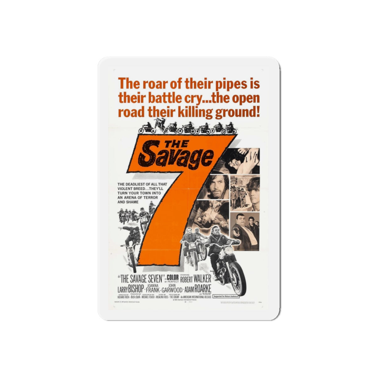 THE SAVAGE SEVEN 1968 Movie Poster - Refrigerator Magnet