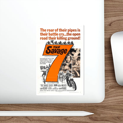 THE SAVAGE SEVEN 1968 Movie Poster STICKER Vinyl Die-Cut Decal-The Sticker Space