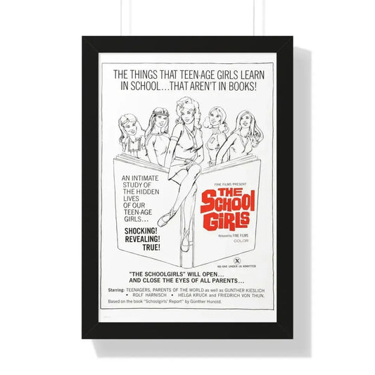 THE SCHOOLGIRLS (SCHOOLGIRL REPORT) 1970 - Framed Movie Poster 16″ x 24″ Black - The Sticker Space