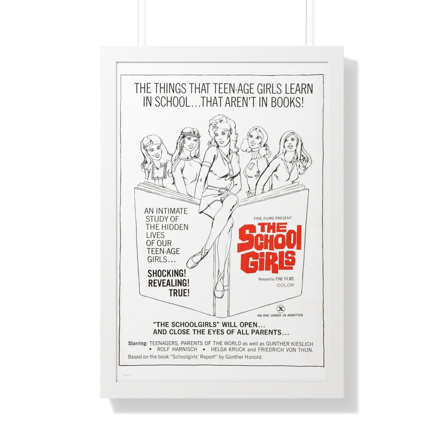 THE SCHOOLGIRLS (SCHOOLGIRL REPORT) 1970 - Framed Movie Poster-20" x 30"-The Sticker Space