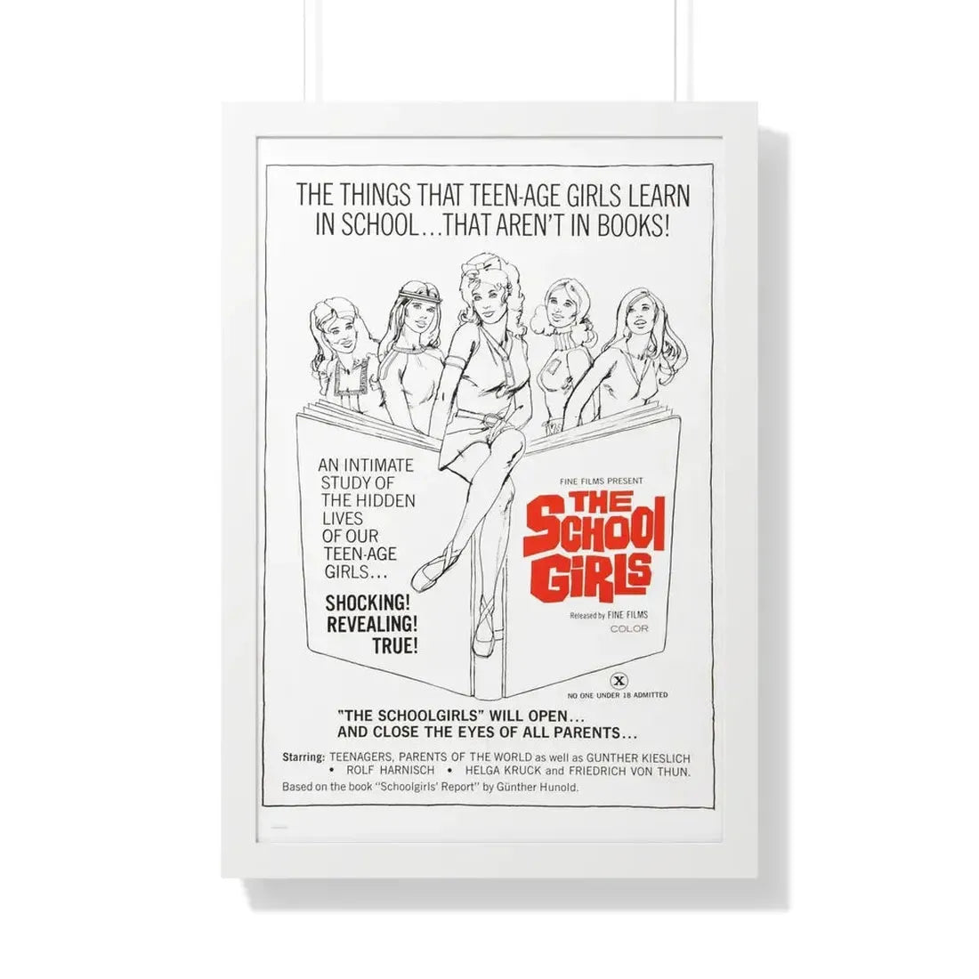 THE SCHOOLGIRLS (SCHOOLGIRL REPORT) 1970 - Framed Movie Poster 20" x 30" White - The Sticker Space