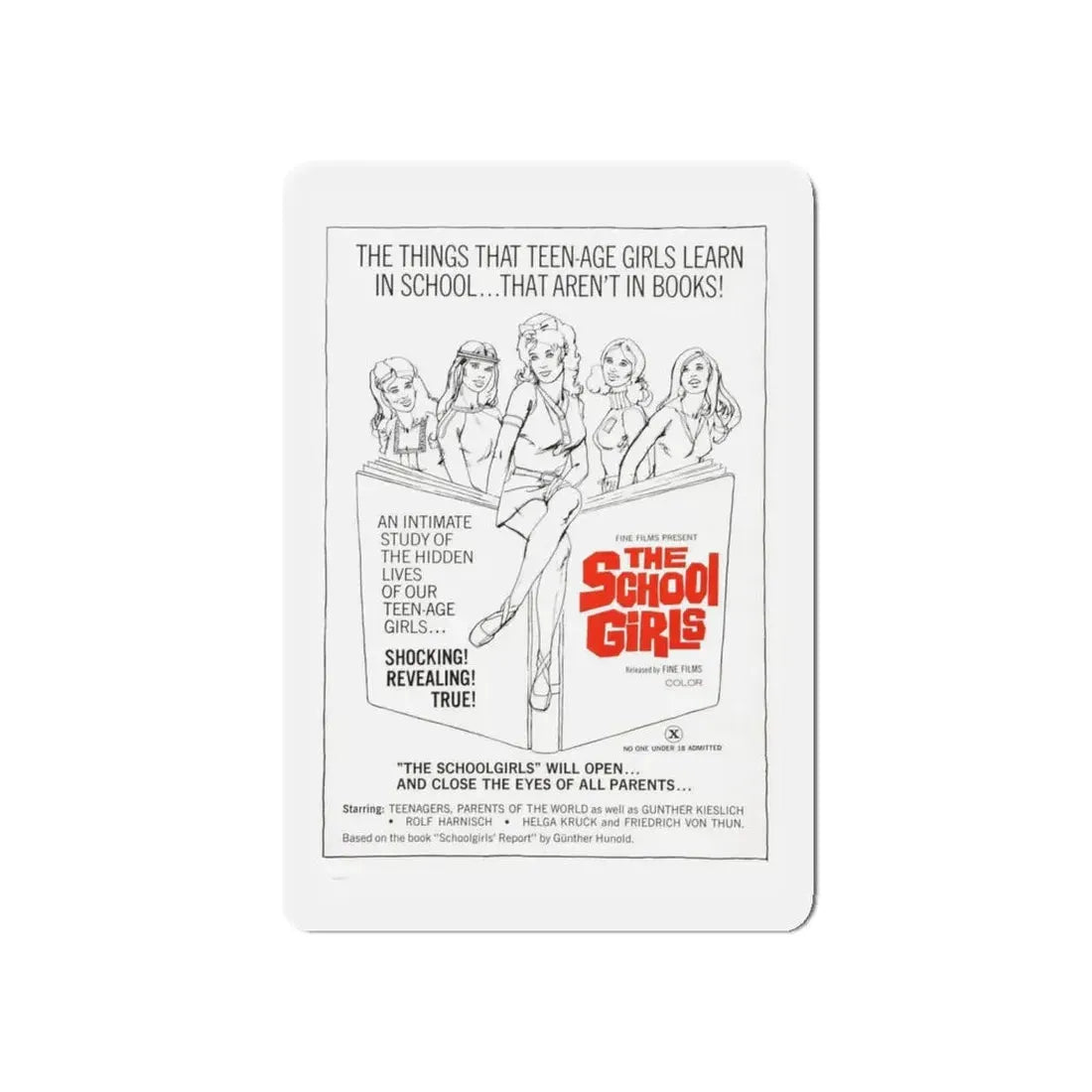 THE SCHOOLGIRLS (SCHOOLGIRL REPORT) 1970 Movie Poster - Refrigerator Magnet 5 Inch - The Sticker Space