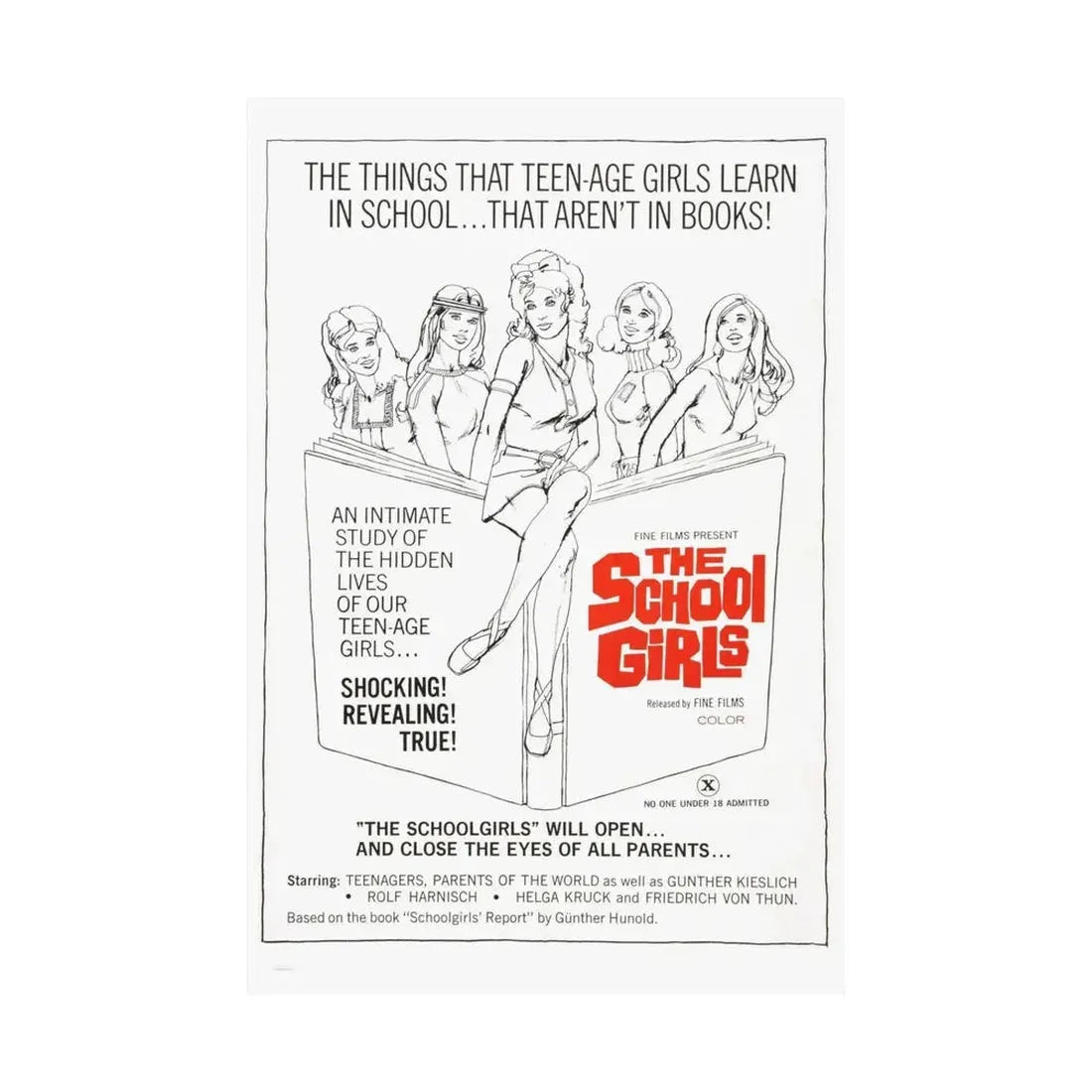 THE SCHOOLGIRLS (SCHOOLGIRL REPORT) 1970 - Paper Movie Poster - The Sticker Space