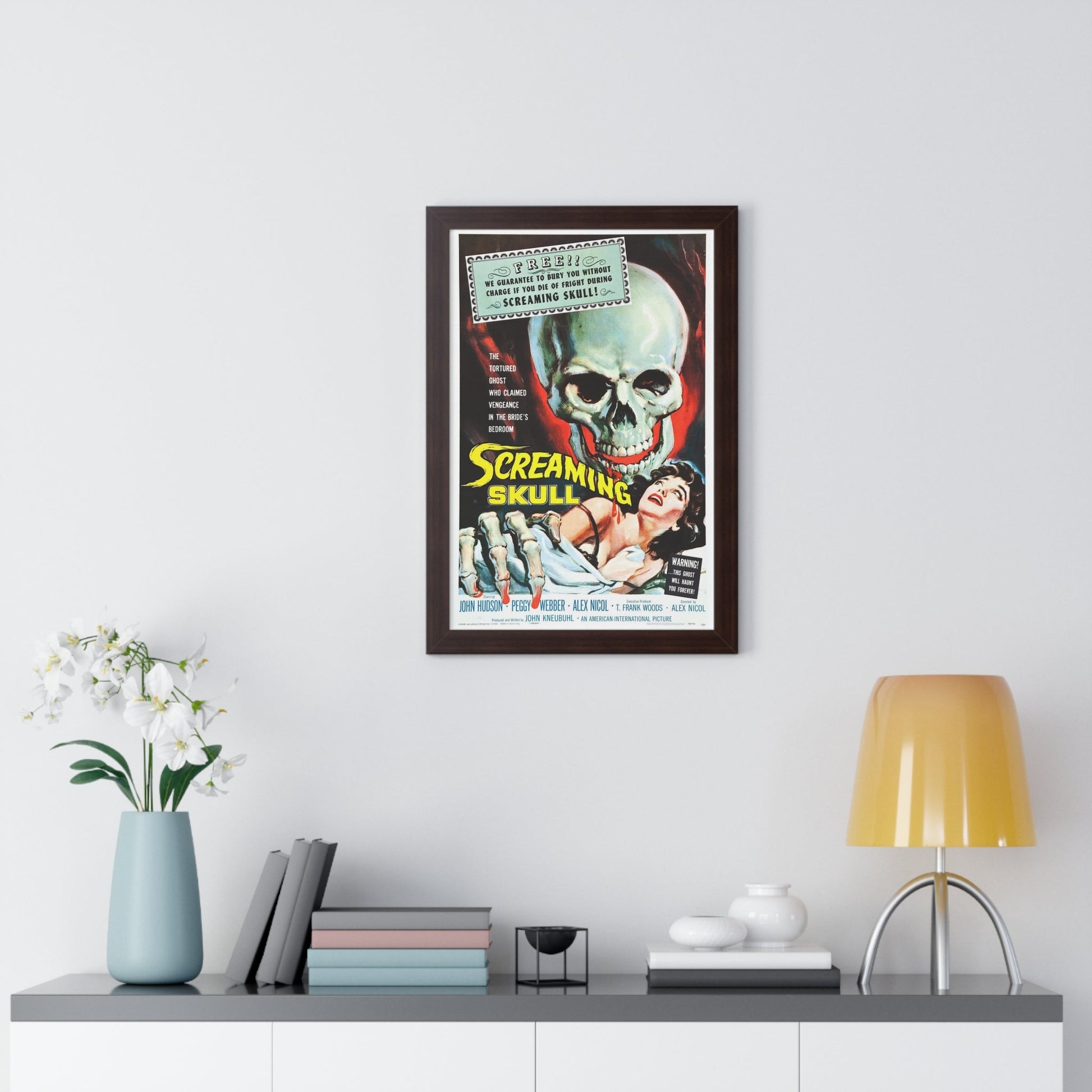 THE SCREAMING SKULL 1958 - Framed Movie Poster-The Sticker Space