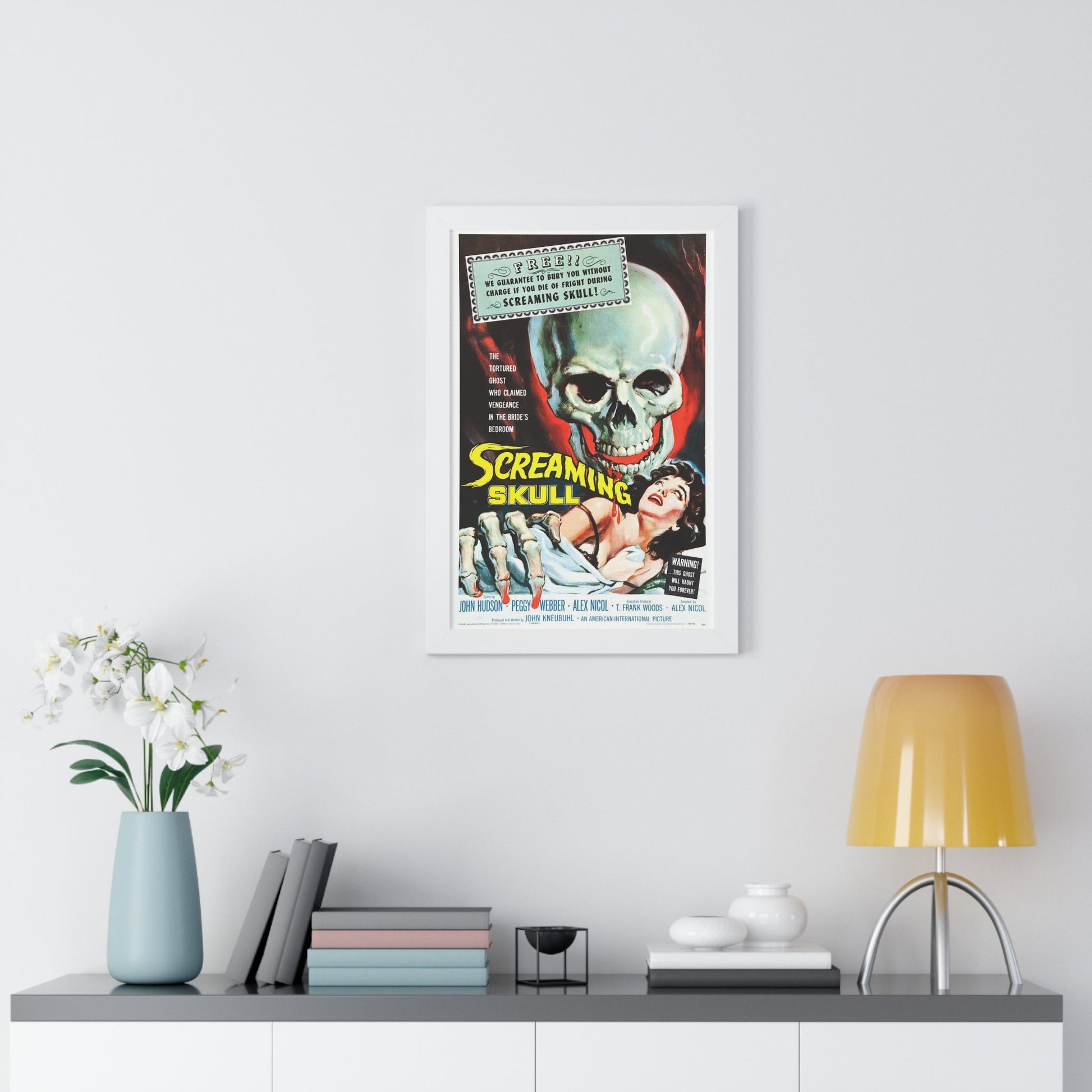 THE SCREAMING SKULL 1958 - Framed Movie Poster-The Sticker Space