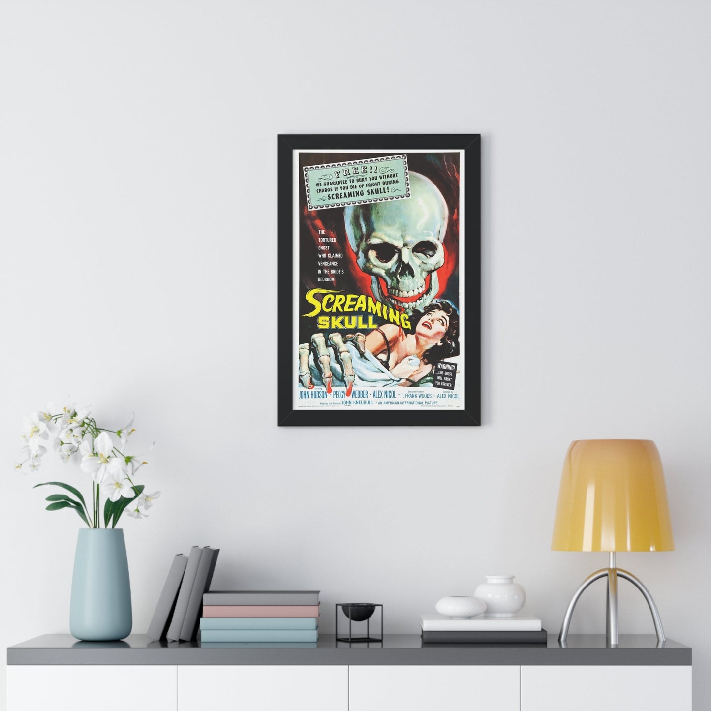 THE SCREAMING SKULL 1958 - Framed Movie Poster-The Sticker Space