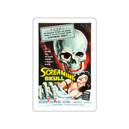 THE SCREAMING SKULL 1958 Movie Poster STICKER Vinyl Die-Cut Decal 2 Inch - The Sticker Space