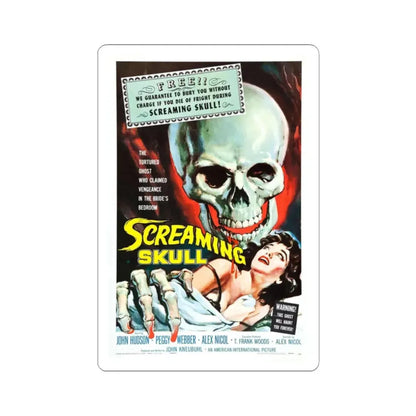 THE SCREAMING SKULL 1958 Movie Poster - STICKER Vinyl Kiss-Cut Decal 2 Inch White - The Sticker Space