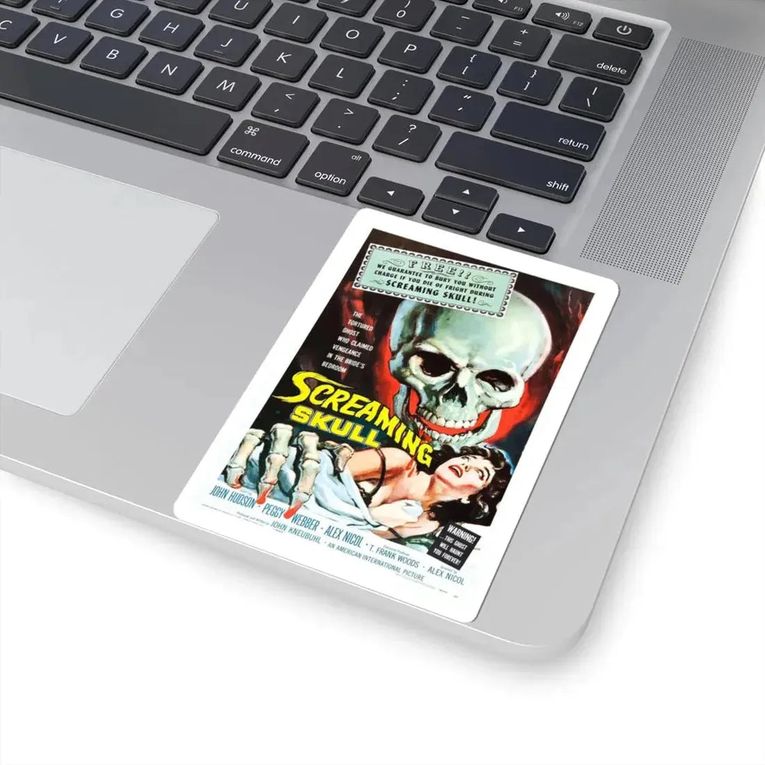 THE SCREAMING SKULL 1958 Movie Poster - STICKER Vinyl Kiss-Cut Decal - The Sticker Space
