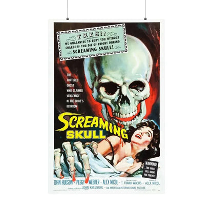 THE SCREAMING SKULL 1958 - Paper Movie Poster 36" x 54" Matte - The Sticker Space