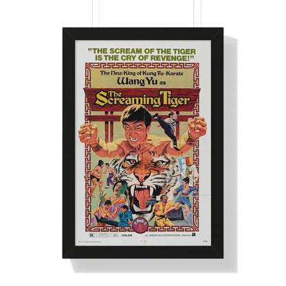 THE SCREAMING TIGER 1972 - Framed Movie Poster 16″ x 24″ Black - The Sticker Space