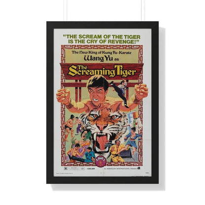 THE SCREAMING TIGER 1972 - Framed Movie Poster 20" x 30" Black - The Sticker Space