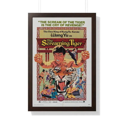 THE SCREAMING TIGER 1972 - Framed Movie Poster 20" x 30" Walnut - The Sticker Space