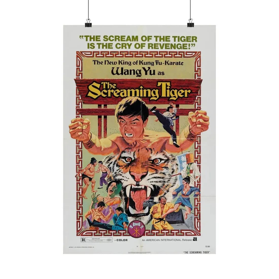 THE SCREAMING TIGER 1972 - Paper Movie Poster 16″ x 24″ Matte - The Sticker Space