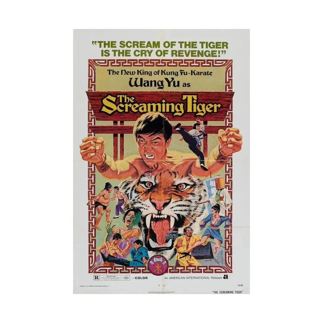 THE SCREAMING TIGER 1972 - Paper Movie Poster - The Sticker Space