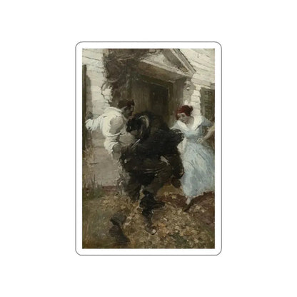 The Scuffle (Magazine Illustration) STICKER Vinyl Die-Cut Decal White Die-Cut 3 Inch - The Sticker Space