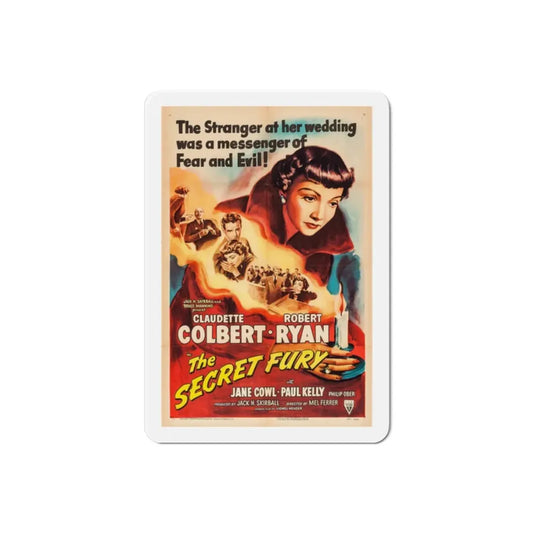 The Secret Fury 1950 Movie Poster Refrigerator Magnet 2 Inch - The Sticker Space