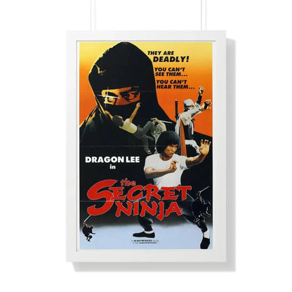 THE SECRET NINJA 1984 - Framed Movie Poster 20" x 30" White - The Sticker Space
