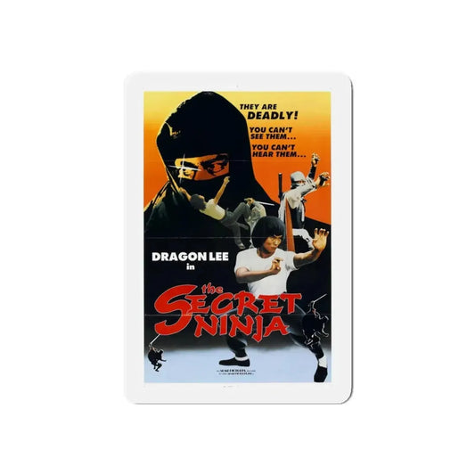 THE SECRET NINJA 1984 Movie Poster - Refrigerator Magnet 6 Inch Die-Cut - The Sticker Space