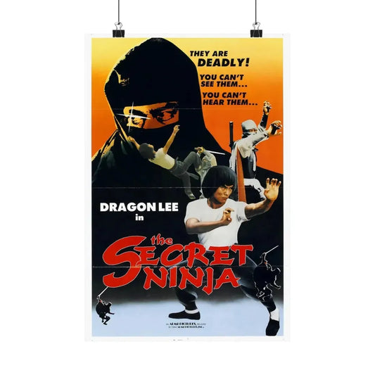 THE SECRET NINJA 1984 - Paper Movie Poster 12″ x 18″ Matte - The Sticker Space