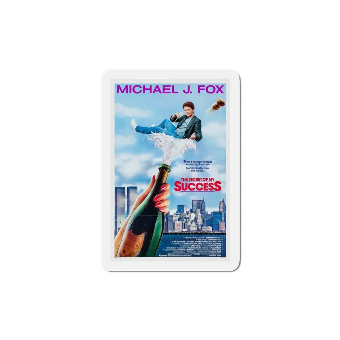 The Secret of my Success 1987 Movie Poster Refrigerator Magnet 5 Inch - The Sticker Space