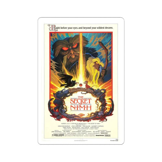The Secret of NIMH 1982 Movie Poster - STICKER Vinyl Kiss-Cut Decal 2 Inch White - The Sticker Space