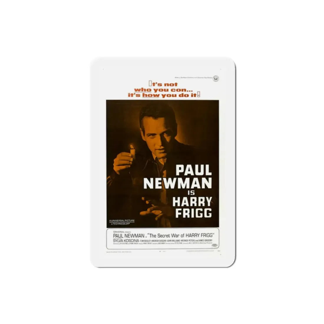 The Secret War of Harry Frigg 1968 Movie Poster Refrigerator Magnet 2 Inch - The Sticker Space