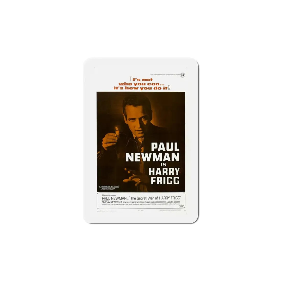 The Secret War of Harry Frigg 1968 Movie Poster Refrigerator Magnet 6 Inch - The Sticker Space