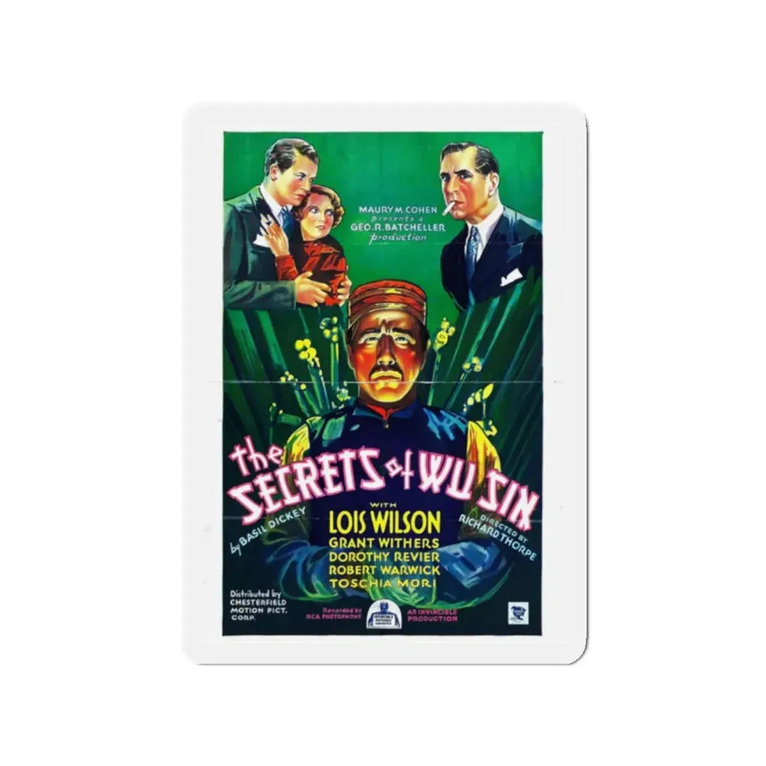 THE SECRETS OF WU SIN 1932 Movie Poster - Refrigerator Magnet 2 Inch - The Sticker Space