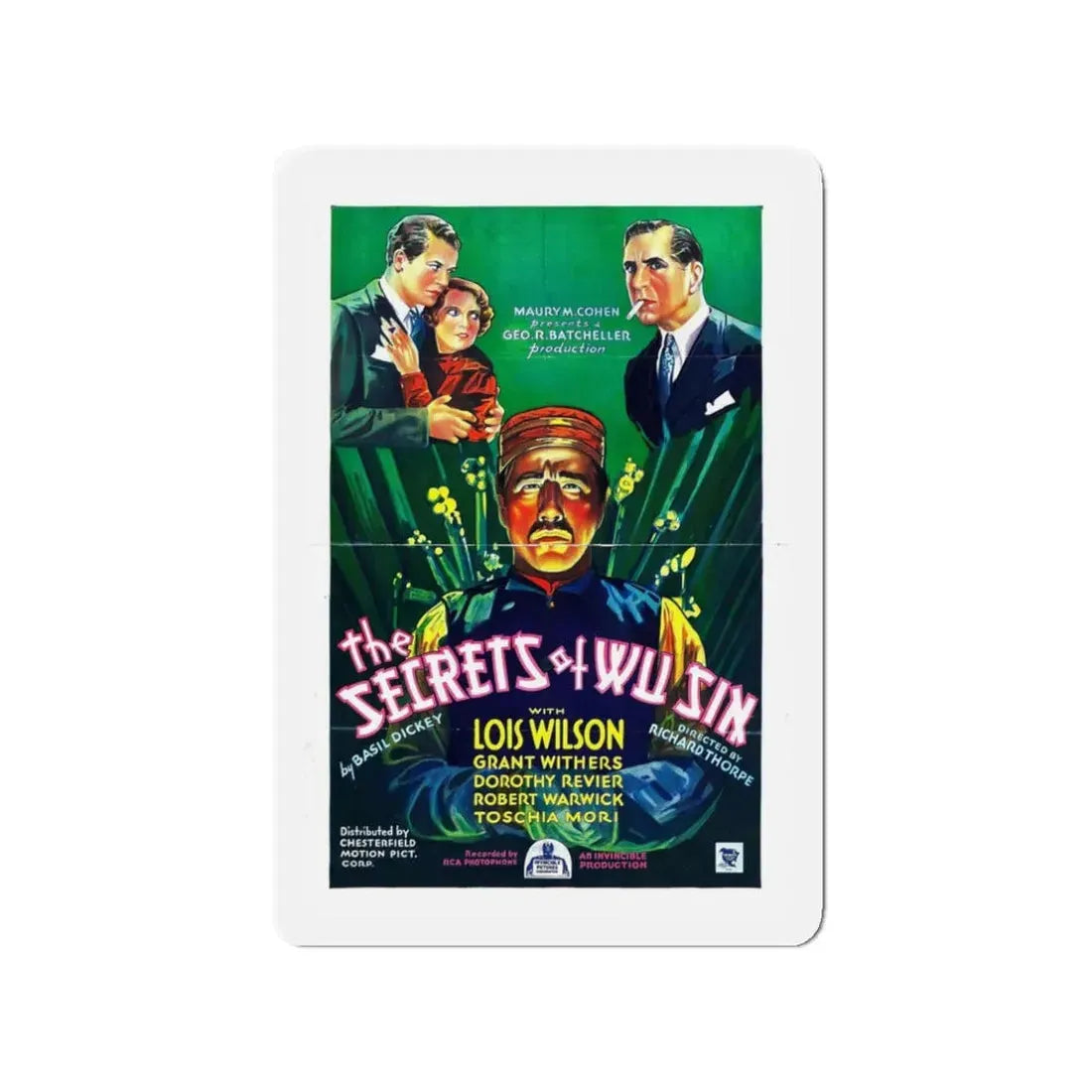 THE SECRETS OF WU SIN 1932 Movie Poster - Refrigerator Magnet 3 Inch - The Sticker Space