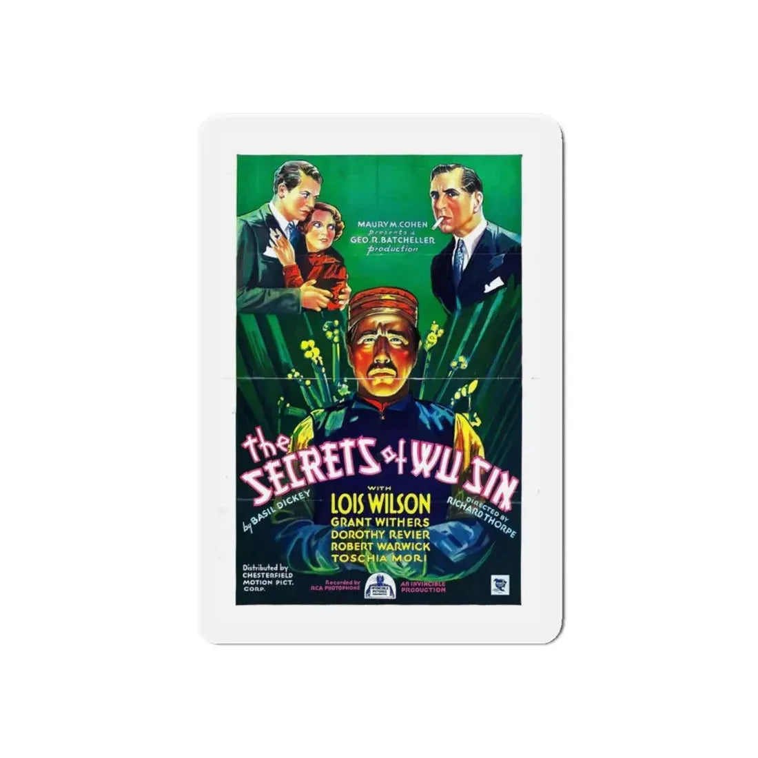THE SECRETS OF WU SIN 1932 Movie Poster - Refrigerator Magnet 6 Inch - The Sticker Space
