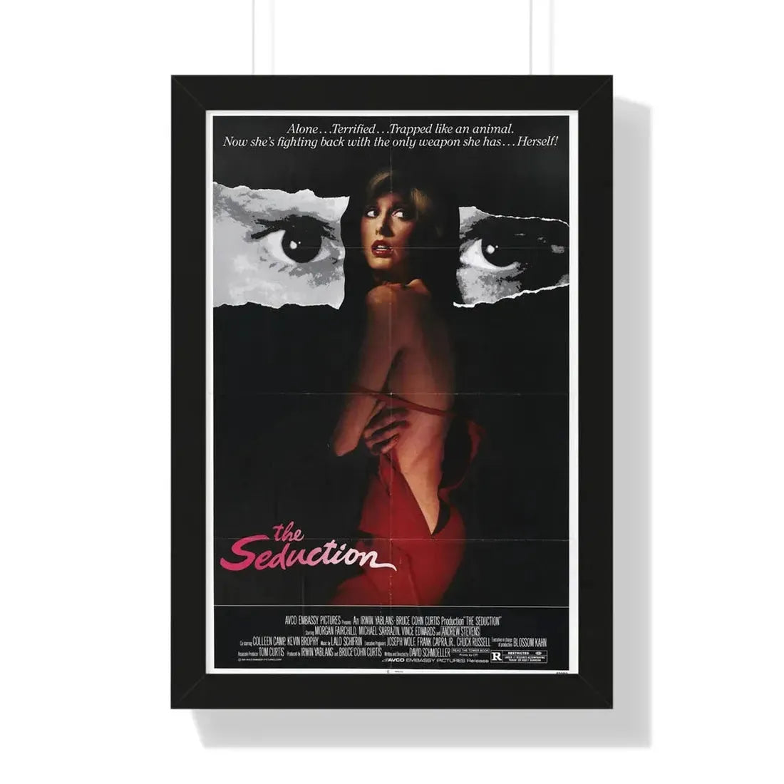 THE SEDUCTION 1982 - Framed Movie Poster 16″ x 24″ Black - The Sticker Space