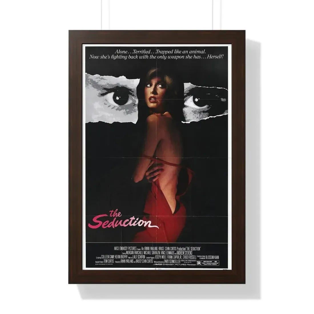 THE SEDUCTION 1982 - Framed Movie Poster 16″ x 24″ Walnut - The Sticker Space
