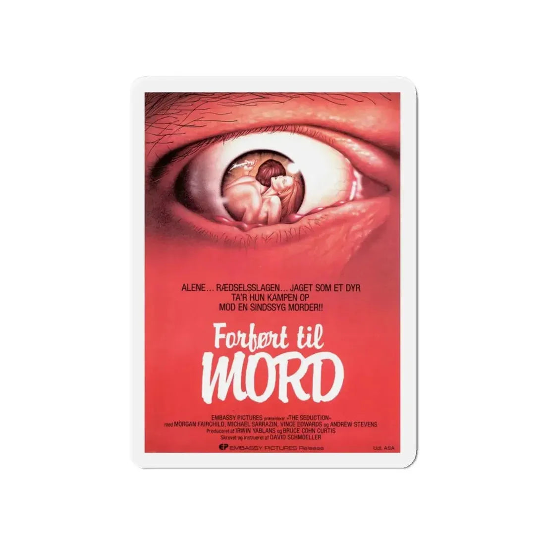 THE SEDUCTION (DANISH) 1982 Movie Poster - Refrigerator Magnet 4 Inch Die-Cut - The Sticker Space