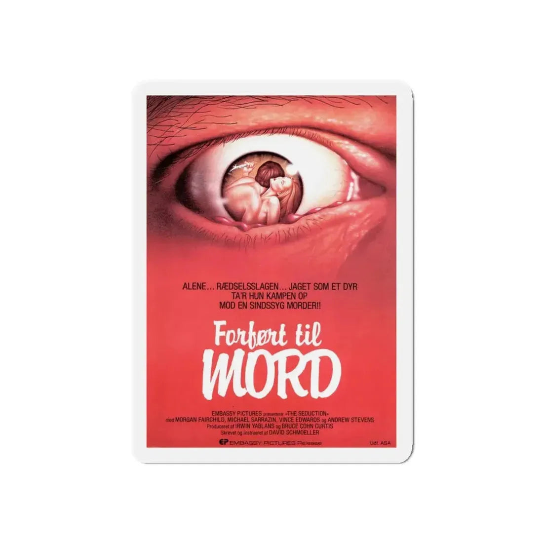 THE SEDUCTION (DANISH) 1982 Movie Poster - Refrigerator Magnet 5 Inch Die-Cut - The Sticker Space