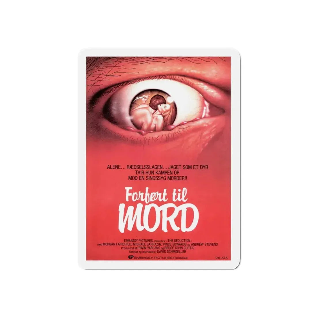 THE SEDUCTION (DANISH) 1982 Movie Poster - Refrigerator Magnet 6 Inch Die-Cut - The Sticker Space