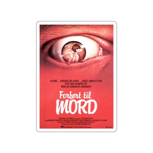 THE SEDUCTION (DANISH) 1982 Movie Poster STICKER Vinyl Die-Cut Decal 2 Inch - The Sticker Space