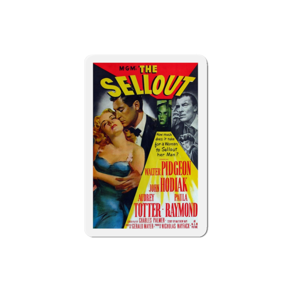 The Sellout 1952 Movie Poster Die-Cut Magnet-3" x 3"-The Sticker Space