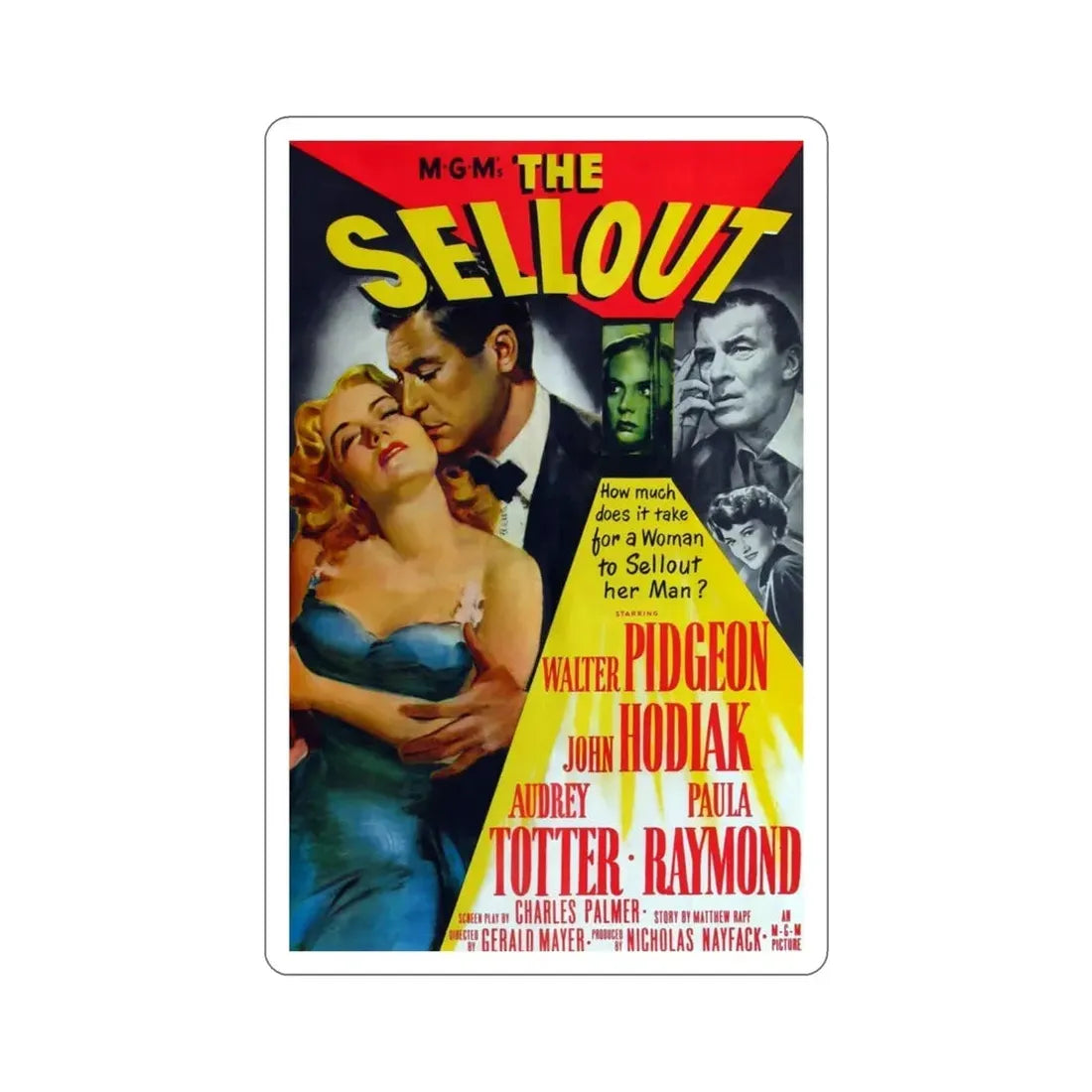 The Sellout 1952 Movie Poster STICKER Vinyl Die-Cut Decal 4 Inch - The Sticker Space