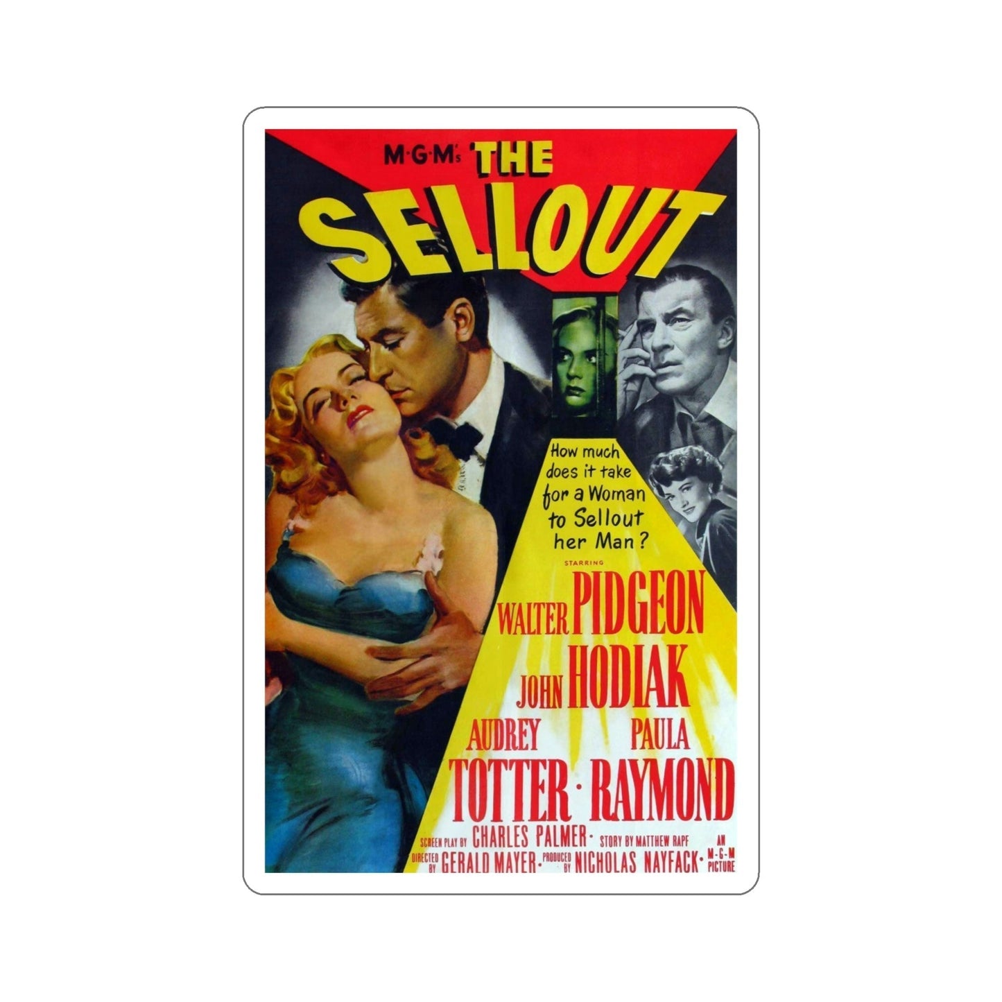 The Sellout 1952 Movie Poster STICKER Vinyl Die-Cut Decal-6 Inch-The Sticker Space