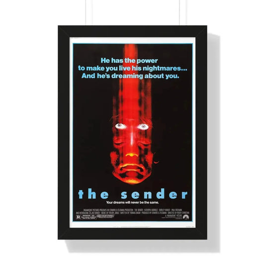 THE SENDER 1982 - Framed Movie Poster 16″ x 24″ Black - The Sticker Space