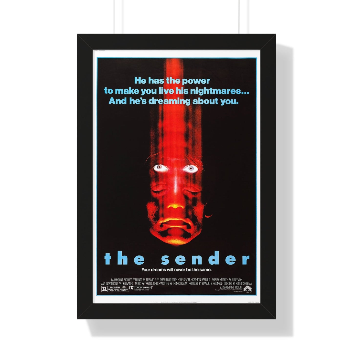 THE SENDER 1982 - Framed Movie Poster-16″ x 24″-The Sticker Space