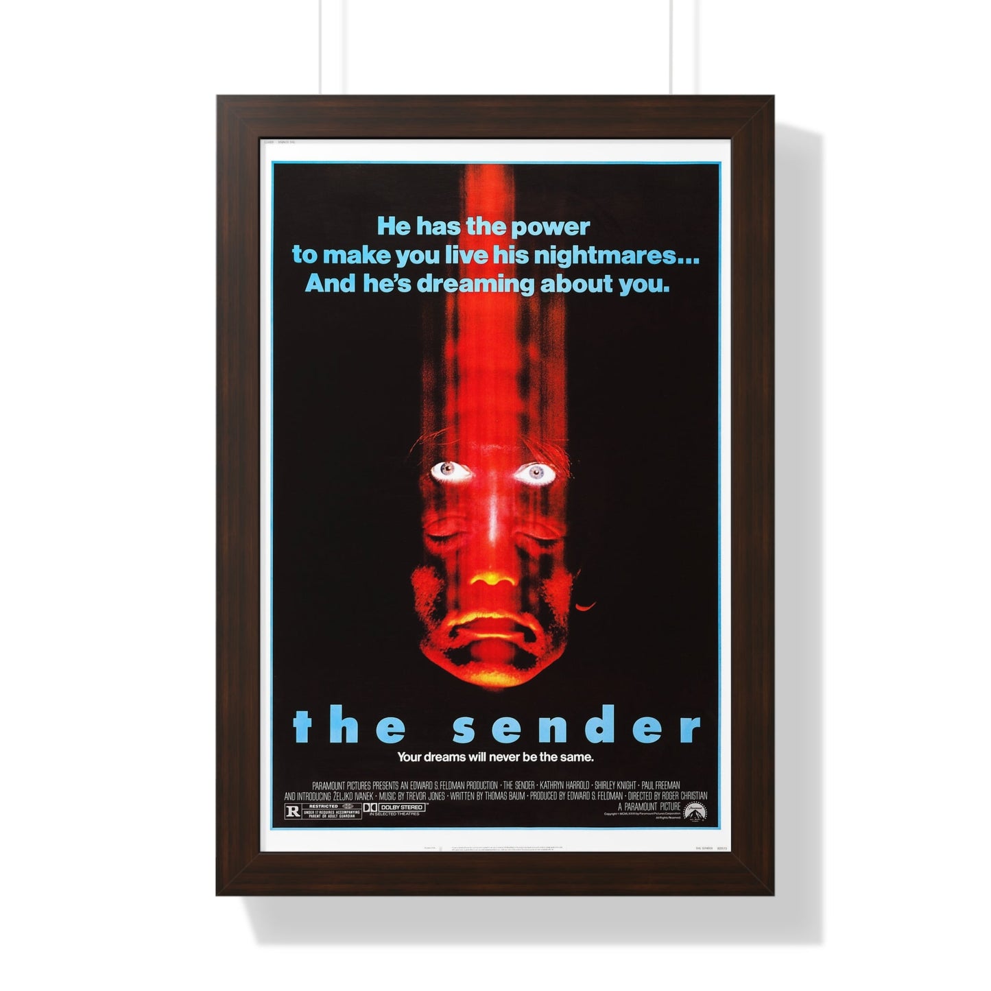 THE SENDER 1982 - Framed Movie Poster-16″ x 24″-The Sticker Space