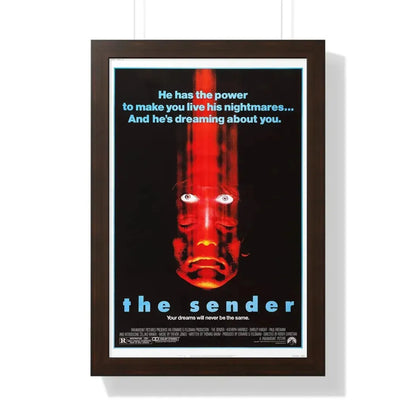 THE SENDER 1982 - Framed Movie Poster 16″ x 24″ Walnut - The Sticker Space